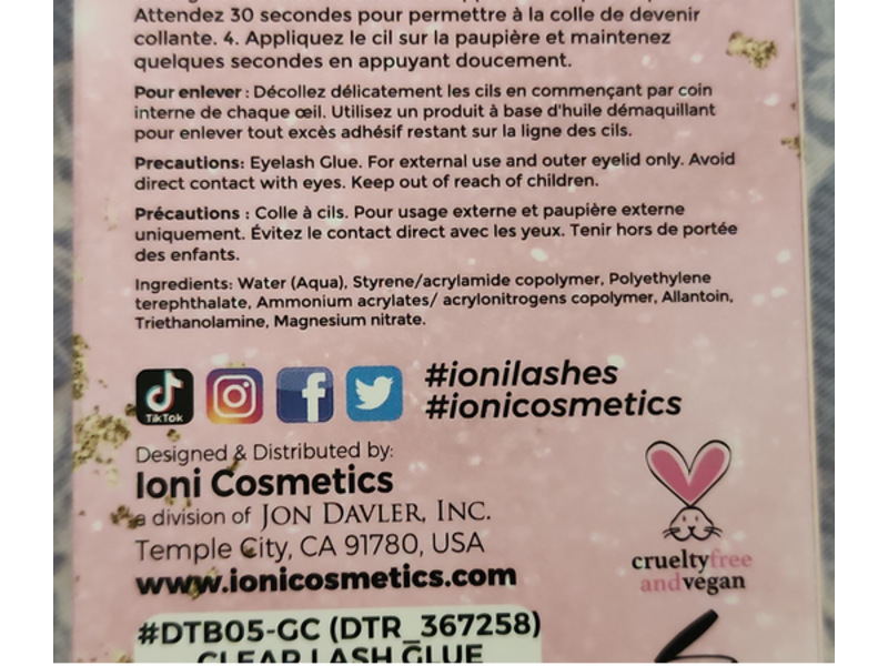 Ioni Cosmetics Everlasting Lash Glue