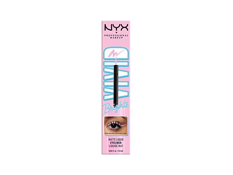 NYX Vivid Brights Liquid Liner, Sneaky Pink, 0.06 fl oz/2.0 mL