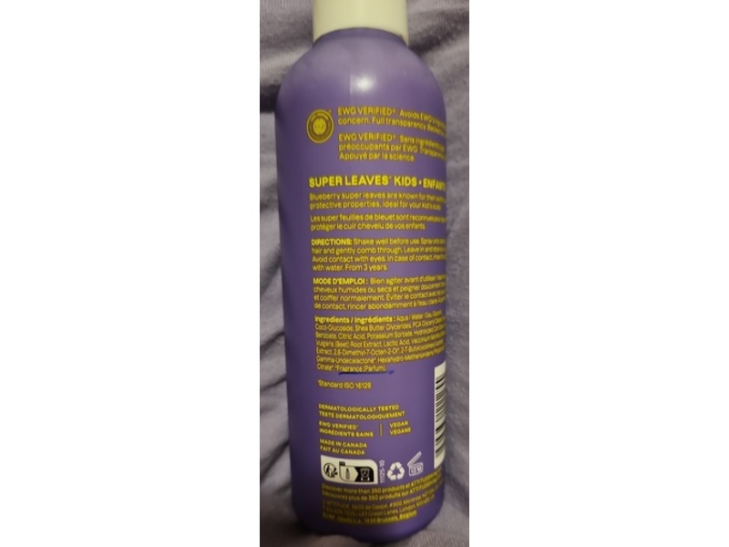 Attitude Super Leaves Hair Detangler, Vanilla & Pear, 8 fl oz/240 mL