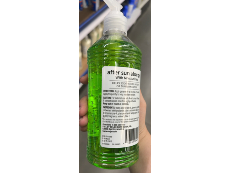 Meijer After Sun Aloe Gel, Moisturizers, 16 fl oz/473 mL