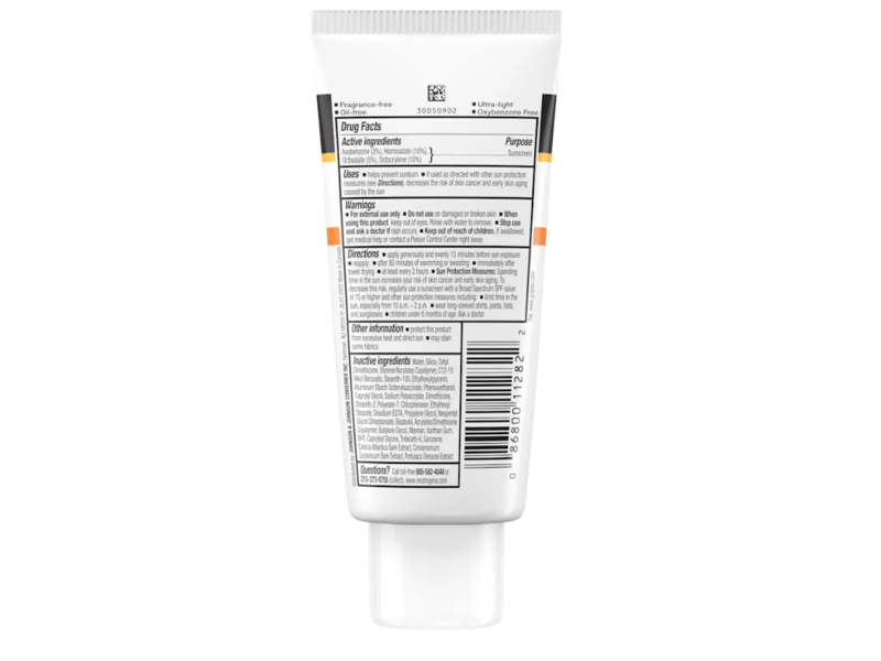 Neutrogena Clear Face Oil-Free Sunscreen, SPF 50, 3.0 fl oz/88 mL