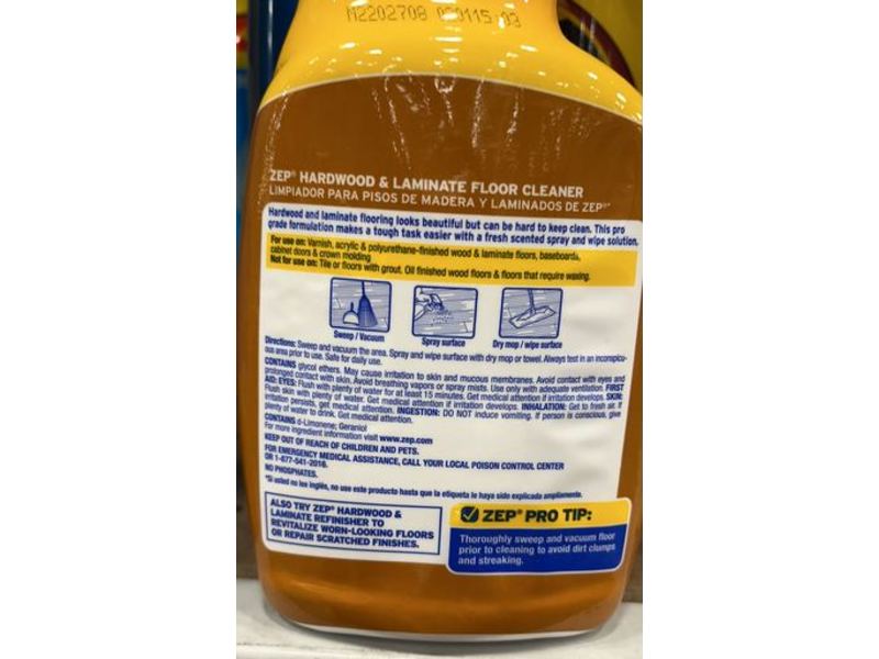 Zep Hardwood and Laminate Floor Cleaner, 32 fl oz/946 mL