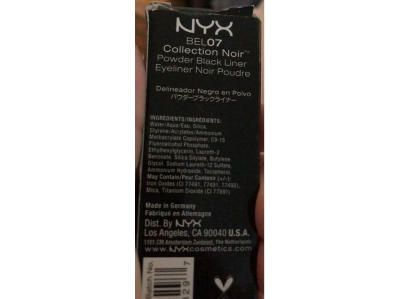 NYX Professional Makeup Collection Noir Powder Liner, Black, 0.25 oz/0.7 g