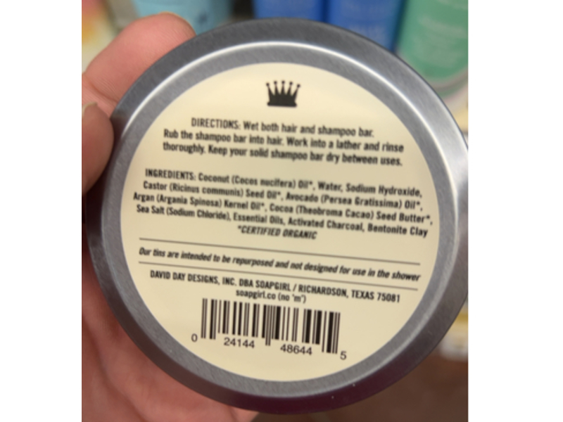 Soapgirl Shampoo Bar, Tea Tree, 3.5 oz/99 g