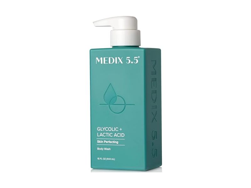 MEDIX 5.5 Skin Perfecting Body Wash, Glycolic Acid + Lactic Acid, 15 fl oz/444 mL