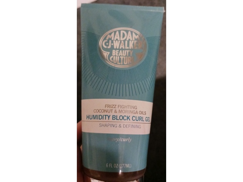 Madam C.J. Walker Beauty Culture Humidity Block Curl Gel, Coconut & Moringa Oils, 6 fl oz/177 mL
