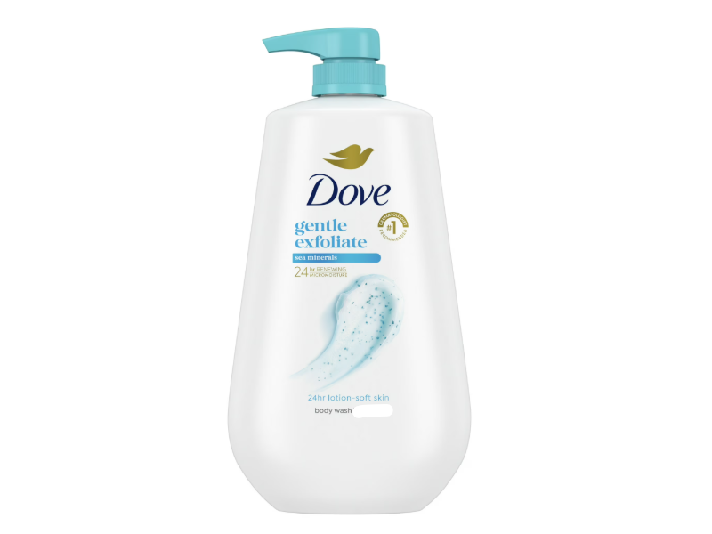 Dove Gentle Exfoliating Body Wash, Sea Minerals, 34 fl oz/1 L