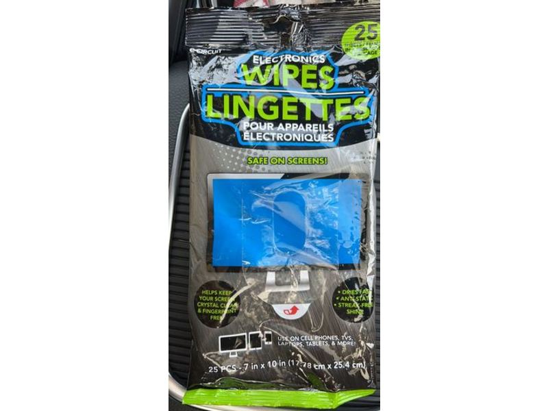 E-Circuit Electronic Wipes Lingettes, 25 Count