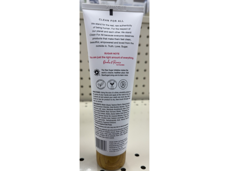 Raw Sugar Not So Dry Shampoo, Aloe + Bamboo, 4 fl oz/118 mL