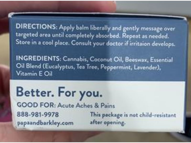 Papa & Barkley 3:1 CBD Releaf Balm, 0.5 oz/15 mL