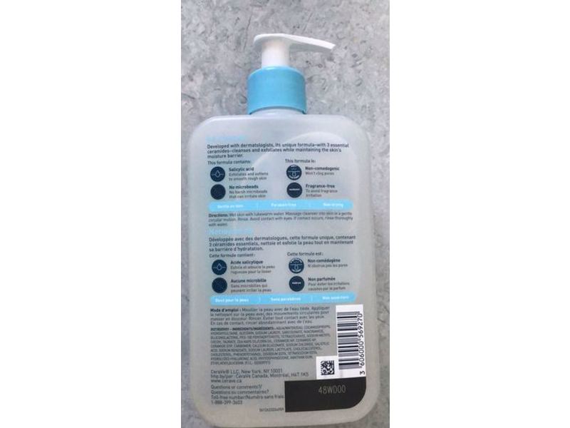 CeraVe SA Cleanser with Ceramides and Salicylic Acid, 473 mL
