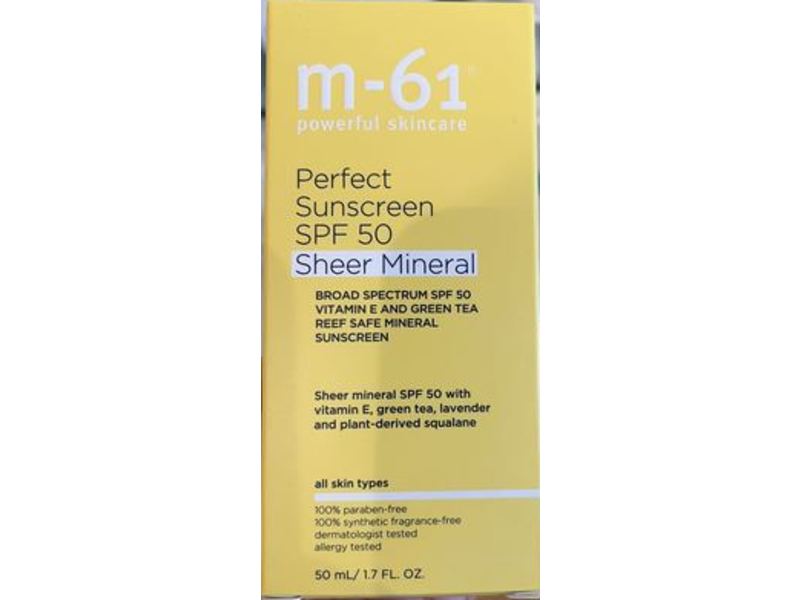M-61 Perfect Sunscreen, Sheer Mineral, SPF 50, 1.7 fl oz/50 mL