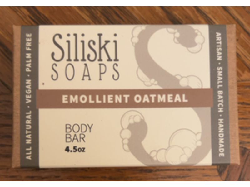 Siliski Soaps Emolient Oatmeal Body Bar, 4.5 oz