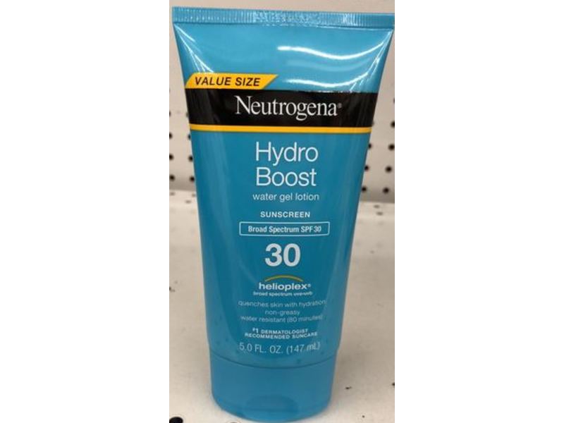 Neutrogena Hydro-Boost Water Gel Lotion Sunscreen, SPF 30, 5.0 fl oz/147 mL