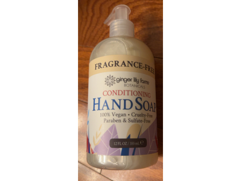 Ginger Lily Farms Botanicals Conditioning Hand Soap, Fragrance-Free, 12 fl oz/355 mL