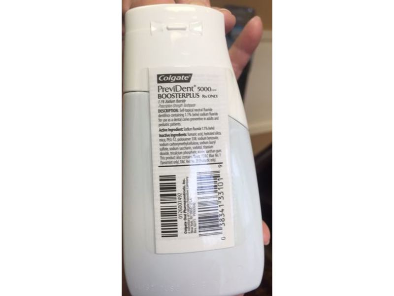 PreviDent 5000 ppm BoosterPlus (1.1 sodium fluoride), Mint, 3.4 fl oz/100 mL, Colgate Oral Pharmaceuticals, Inc (RX)