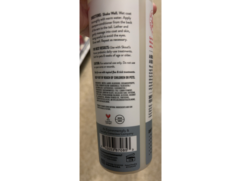 Skout's Honor Probiotic Itch Relief Shampoo, 16 fl oz/473 mL