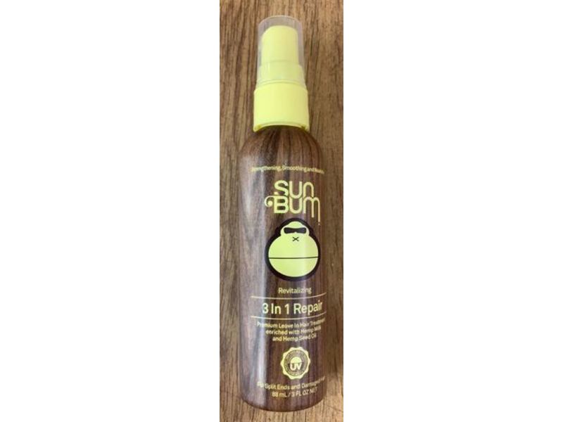 Sun Bum Revitalizing 3 In 1 Repair Premium Leave In Hair Treatment, 3 fl oz/88 mL
