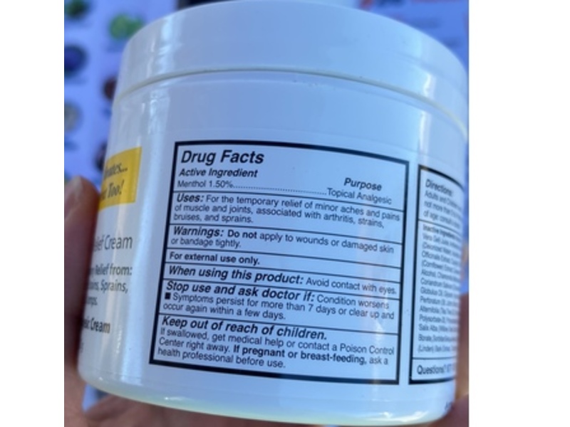 Real Time Pain Relief Topical Analgesic Foot Cream, 4.4 oz/125 g