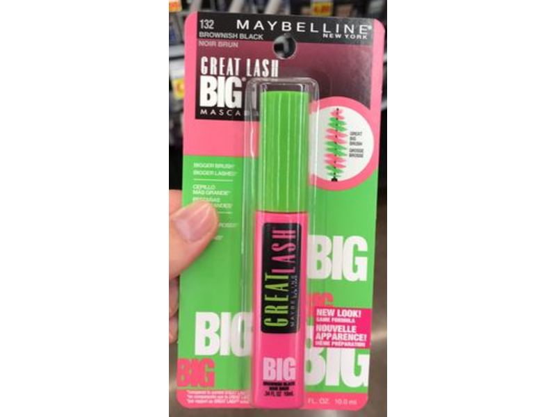 Maybelline New York Great Lash Big Mascara, 132 Brownish Black, 0.34 fl oz