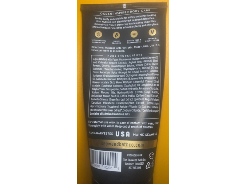 The Seaweed Bath Co. Detox/Firming Body Cream with Green Coffee Bean Extract, Refresh, 6 fl oz/177 mL