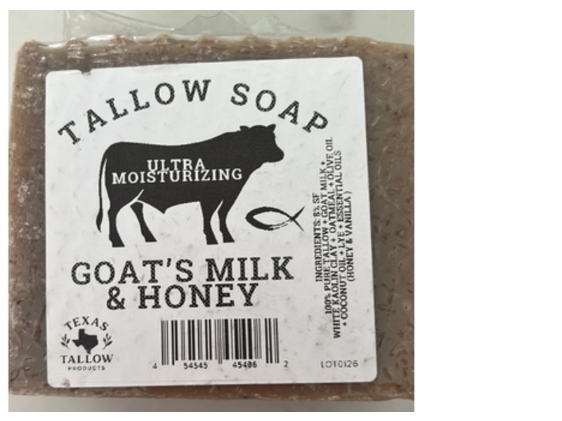 Texas Tallow Products Ultra Moisturizing Soap, Goat's Milk & Honey