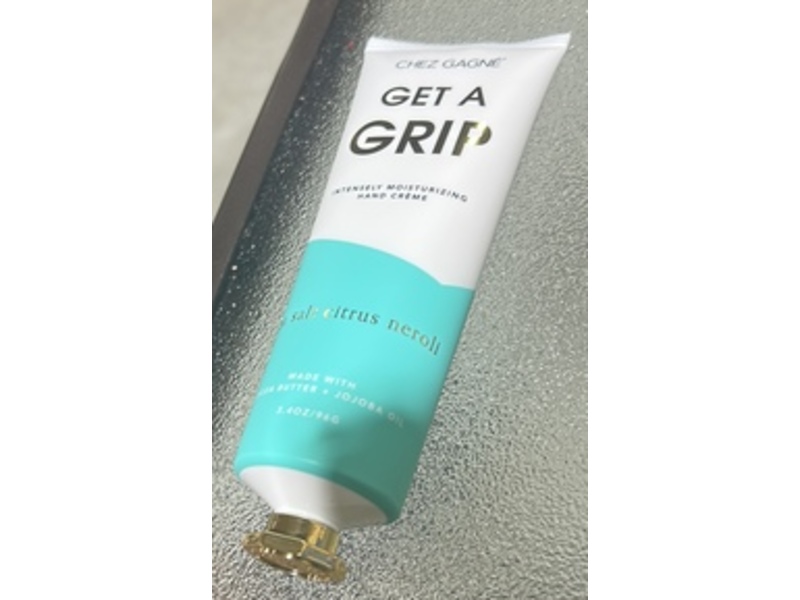 Chez Gagne Get A Grip Intensely Moisturizing Hand Cream, Sea Salt Citrus Neroli, 3.4 oz/96 g