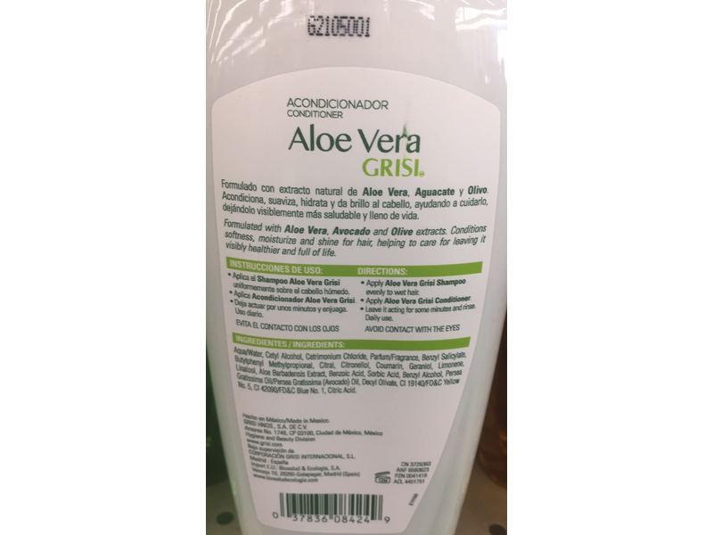 Grisi Aloe Vera Conditioner, 13.5 fl oz/400 mL, Pack Of 2