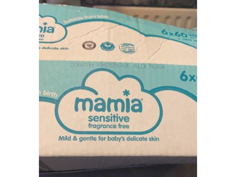 Mamia Sensitive Baby Wipes, 384 Count