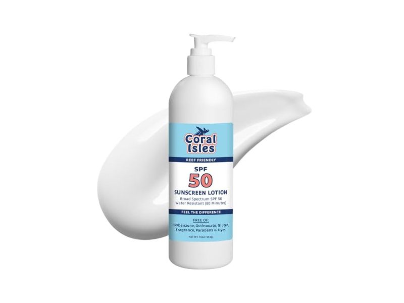 Coral Isles Reef Frendly Sunscreen Lotion, SPF 50, 16 oz/453 mL