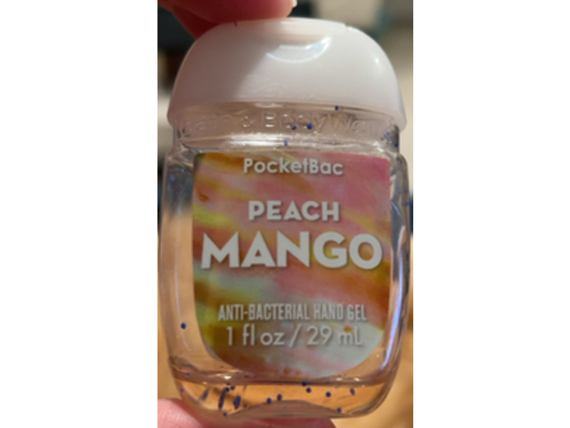 Bath & Body Works Anti-Bacterial Hand Gel, Peach Mango, 1 fl oz/29 mL