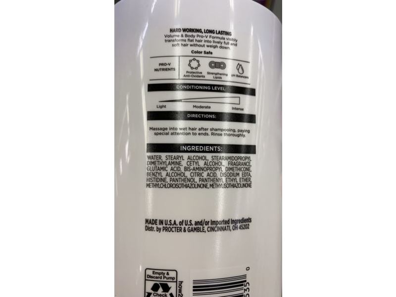 Pantene Pro-V Volume & Body Conditioner, 25.1 fl oz/745 mL