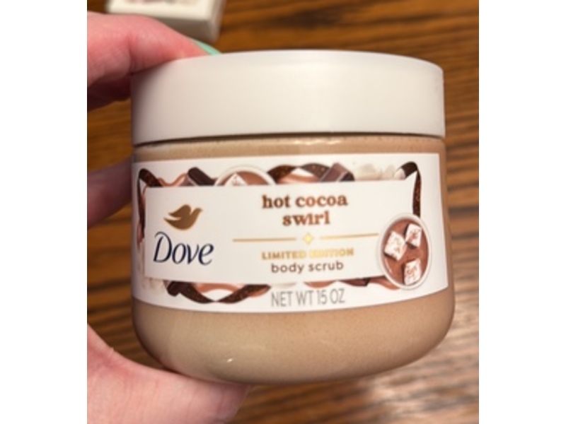 Dove Limited Edition Body Scrub, Hot Cocoa Swirl, 15 oz