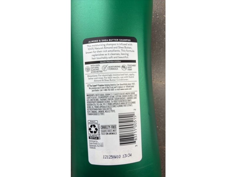 Suave Moisturizing Shampoo, Almond & Shea Butter, 28 fl oz/828 mL, Pack Of 4