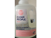 The Clean People Baby Liquid Laundry Detergent, Unscented, 200 Loads, 50 fl oz - thumbnail 2