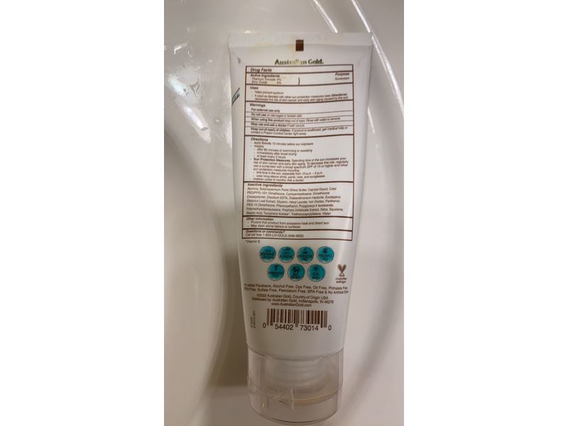 Australian Gold Botanical SPF 50 Tinted Face Sunscreen, Medium To Tan, 3 fl oz/89 mL