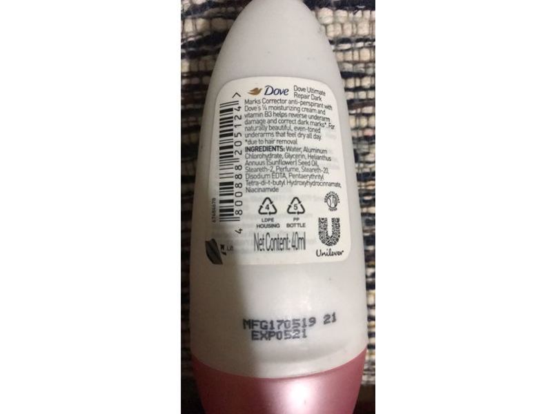 Dove Ultimate Repair Dark Marks Corrector Antiperspirant, Fresh Lily, 40 mL