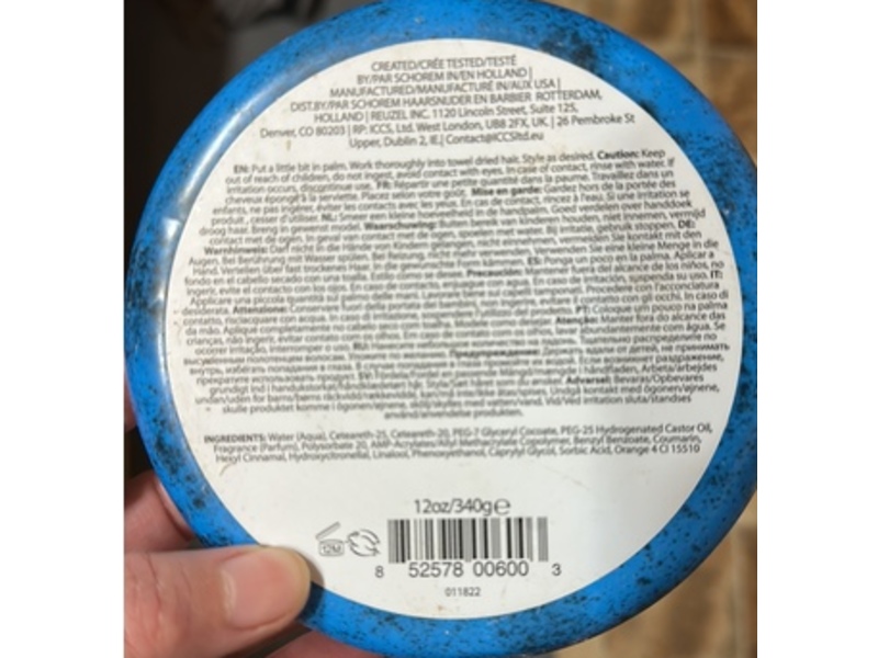 Reuzel Blue Strong Hold High Sheen Pomade, 12 fl oz/340 g