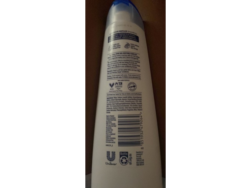 Dove Ultra Care Intensive Repair Shampoo, 350 mL