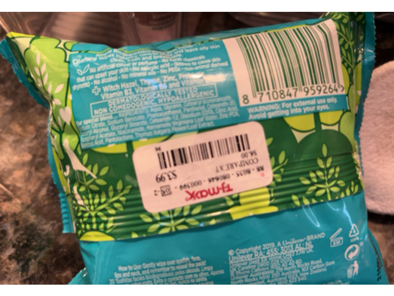 Simple Daily Skin Detox Clear + Matte Cleansing Wipes, 20 Count