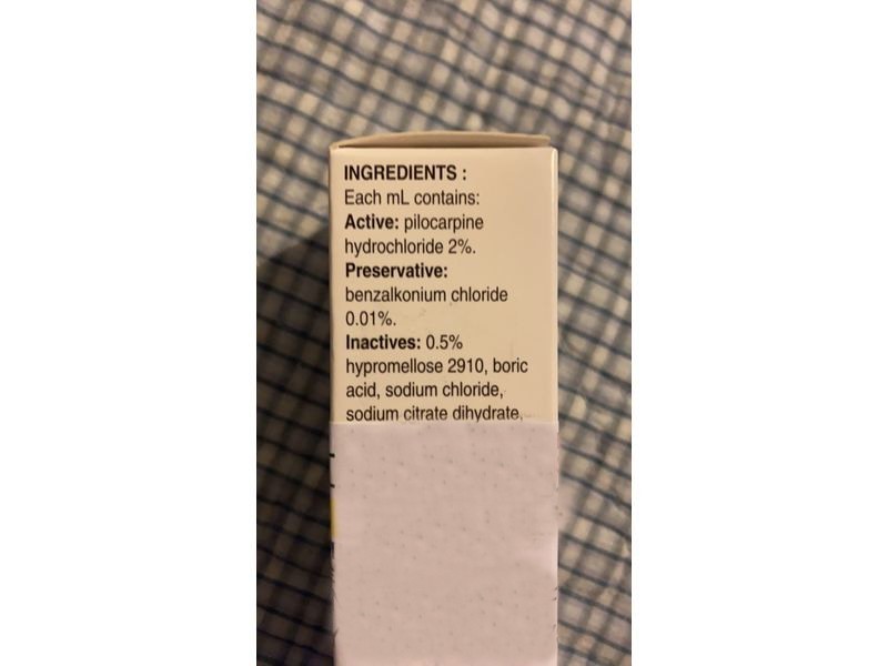 Pilocarpine HCl Ophthalmic Solution, USP 2%, 15 mL, Somerset Therapeutics, LLC (RX)