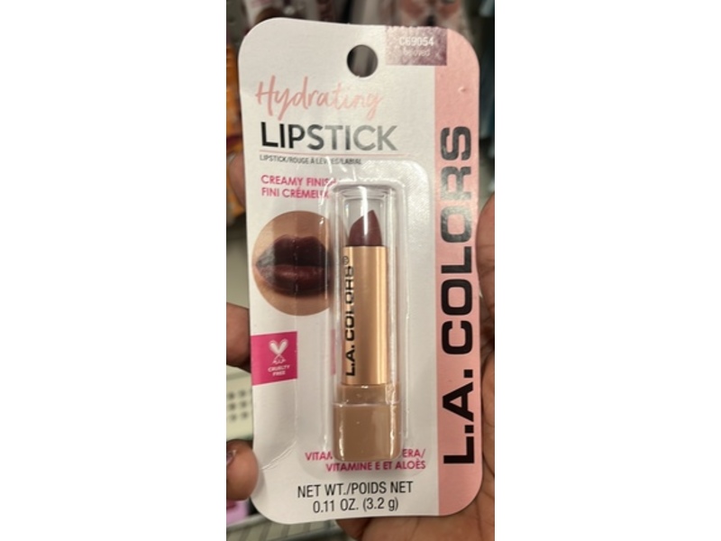 L.A. Colors Hydrating Lipstick, C69054 Beloved, 0.11 oz/3.2 g