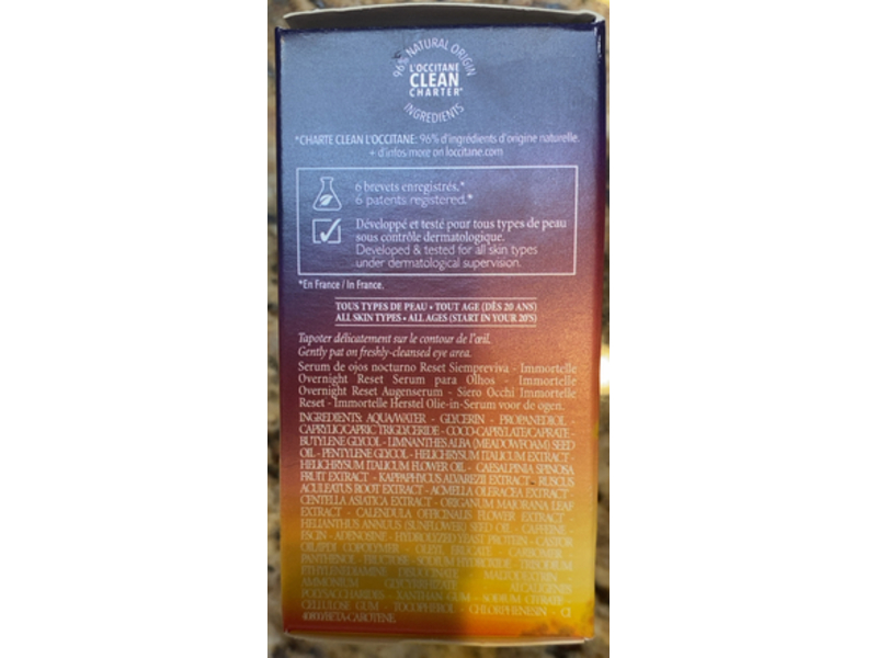 L’Occitane Overnight Reset Eye Serum, 0.5 fl oz/15 mL