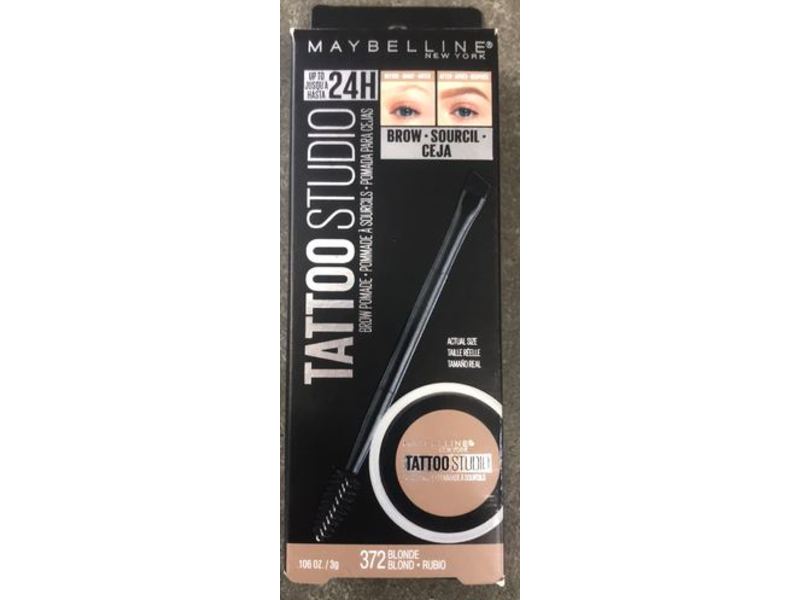 Maybelline New York Tattoo Studio Brow Pomade, Blonde, 0.106 oz