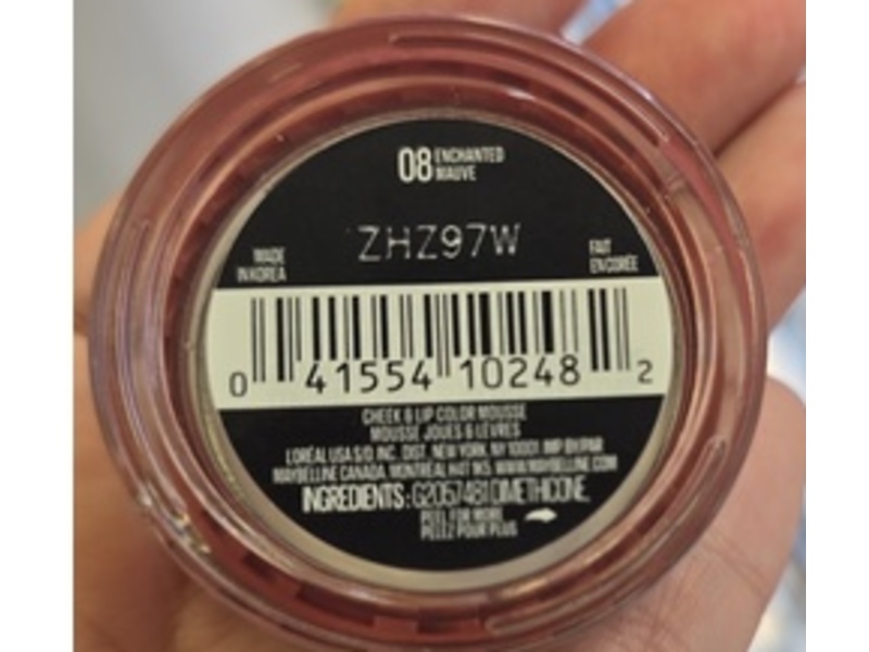 Maybelline Cloudtopia Cheek & Lip Mousse, 08 Enchanted Mauve, 0.17 oz/5 g