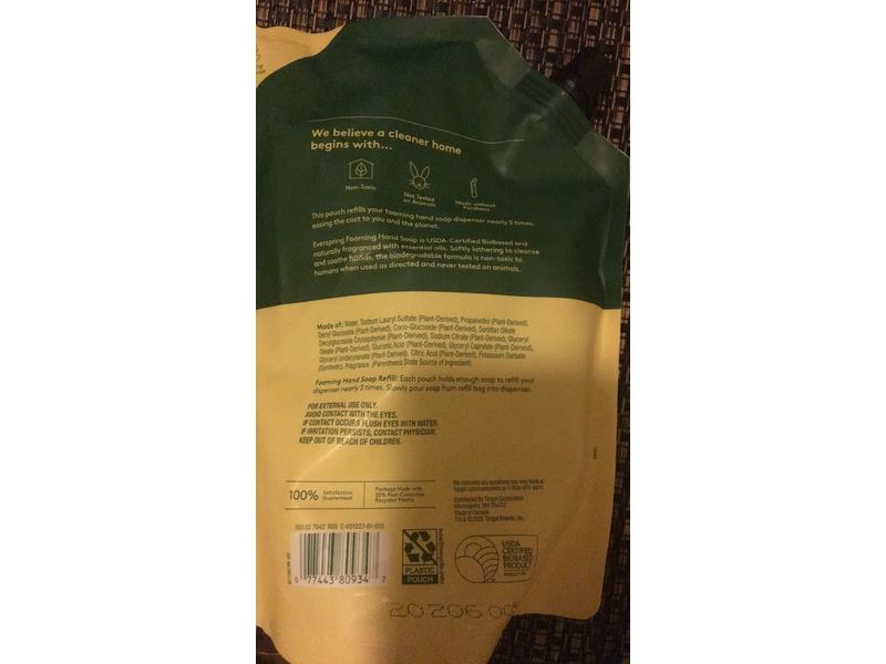 Everspring Foam Hand Soap Refill, Lemon & Mint, 28 fl oz/828 mL