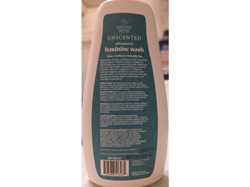 Natural Sense Feminine Wash, 12 fl oz/354 mL