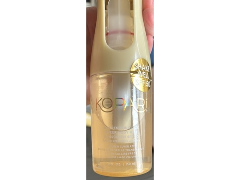 Kopari Golden Sunglaze Sheer Sunscreen Body Mist, SPF 50, 5 fl oz/150 mL