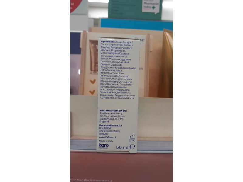 E45 Skin Care Face Moisturiser, 50 mL