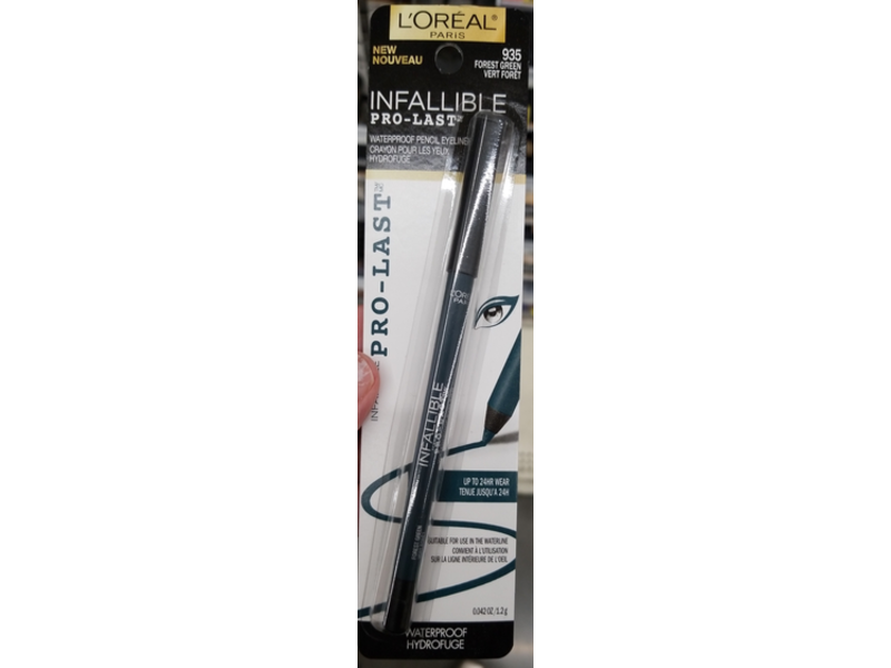 Loreal Paris Infallible Pro Last Waterproof Pencil Eyeliner, Forest Green, 0.042 oz / 1.2 g